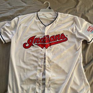 XL White Cleveland Indians Jersey - Reyes